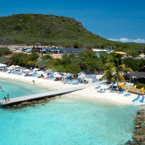 Elevated view of Playa PortoMari, Curacao